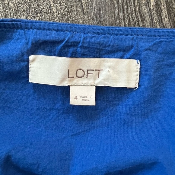New LOFT Colorblock Peplum Cami Cornflower Blue - Picture 5 of 7